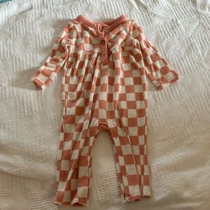 Cat & Jack Baby Girls' Checkered Romper - Pink